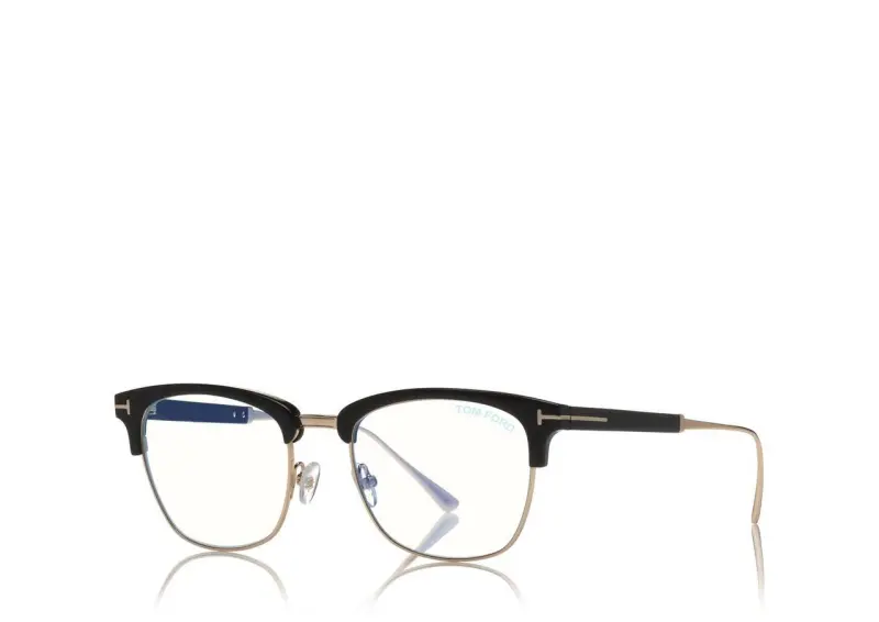 BLUE BLOCK BROWLINE OPTICALS BLACK online